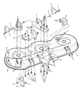 Mower Housing Diagram and Parts List for 465606X683A 2001 Briggs and Stratton Lawn Tractor